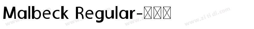 Malbeck Regular字体转换